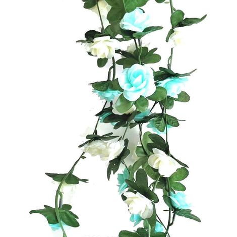 couronne de roses artificielles, vigne, roses suspendues, lierre, panier suspendu