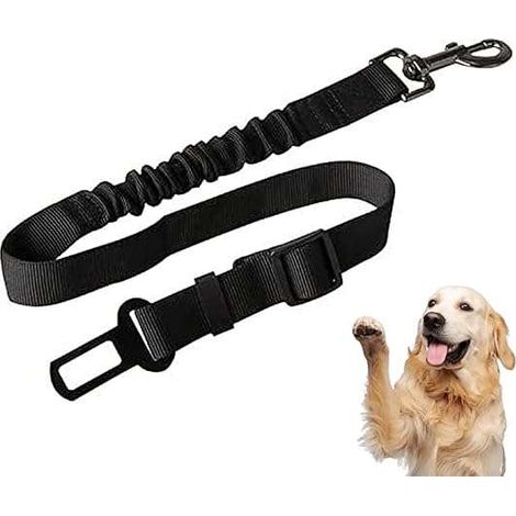 Cintura di sicurezza regolabile per cani da auto, elastica, nera