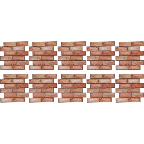 Lot de 10 panneaux muraux 3D en PVC, imperméables, faciles à nettoyer, stickers décoratifs pour maison. (1/5)