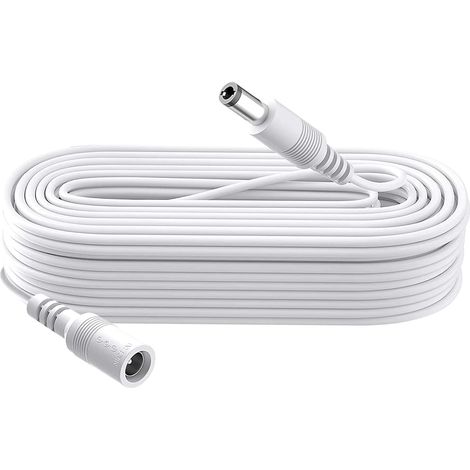 Câble Extension DC 10m - Connecteur 5,5x2,1mm - Cuivre PVC - Pour Caméra LED Routeur - Noir (1/5)