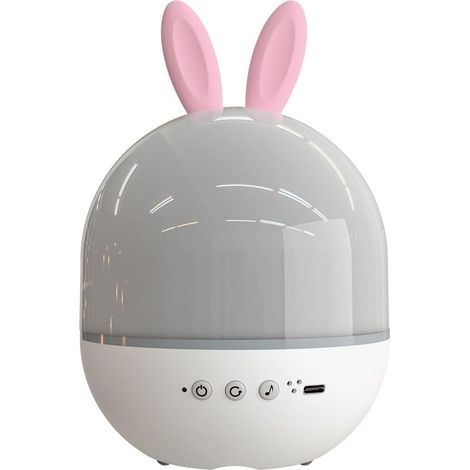 Veilleuse Bébé Projecteur Ciel Etoile, 6 Films Veilleuse Enfant,Bluetooth Musicale et Lumineuse,360° Rotation Telecommandé Kawaii Deco Chambre Décoration Pâques,Cadeau Bebe Cadeau Fille (1/4)
