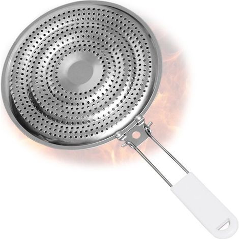 Plaque de mijotage de garde de flamme de réducteur de diffuseur de chaleur, acier inoxydable épaississant pour les cuisinières électriques et à gaz (1/5)