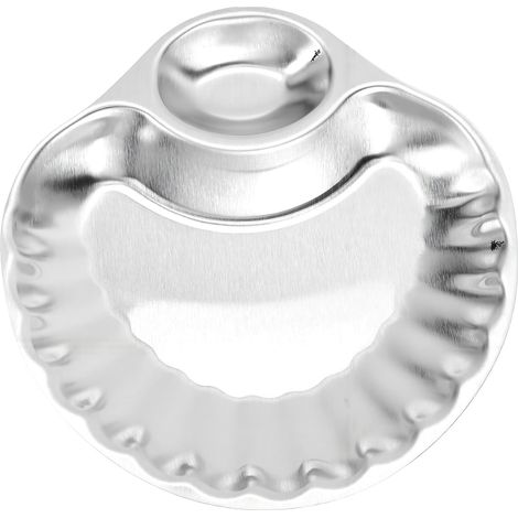 Assiette à apéritifs en forme de coquillage en acier inoxydable 304 avec soucoupe pour la table à manger (1/5)