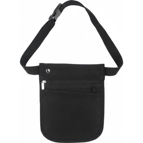 Organiseur médical, sac d'infirmière, trousse à outils, ceinture, sac de serveur pour ciseaux et nécessaire de soins, noir, 16,5 x 21 cm