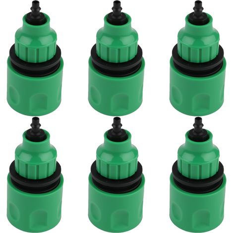 JSSEVN-6 Piezas Conectores de manguera de jardín de plástico 4/7 Micro para adaptador de grifo de conexión rápida de 4-9 mm (1/5)