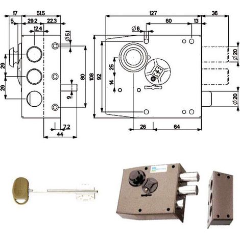 Serratura Sic.Semplice Sx Dm 20511 Mottura