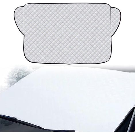 Voiture Protege Pare Brise Givre,14095cm Couverture Pare-Brise Voiture,Bâche Pare Brise Protection Hiver Repliable,Protection Solaire pour Pare-Brise de Voitures,pour Anti Givre,Neige,Glace,Pluie,UV (1/5)
