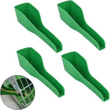 Mangiatoia automatica a 4 pezzi per uccelli, pappagalli, polli e altri animali domestici include anche una mangiatoia manuale che regola la quantità di mangime ed è facile da usare. (1/5)