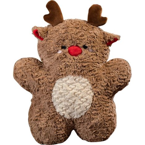 Renard En Peluche - Jouet En Peluche Doux Pour Décoration De Noël - Coussin Compagnon Pour Canapé Lit - Taille 45 X 20 Cm - 1 Pièce (1/5)