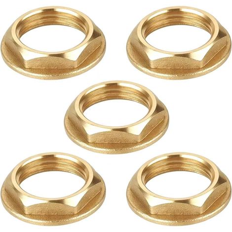 5pcs Écrou Blocage Bride Laiton Hexagonal, Filetage intérieur de 1/2" (1/5)