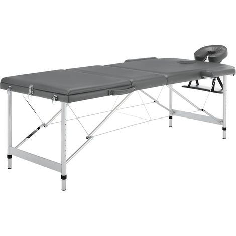 vidaXL Camilla masaje 3 zonas estructura aluminio antracita 186x68 cm (1/5)