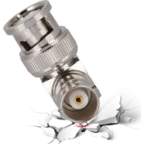 Câble Adaptateur BNC Anglé Mâle vers Femelle pour Vidéo (1/5)