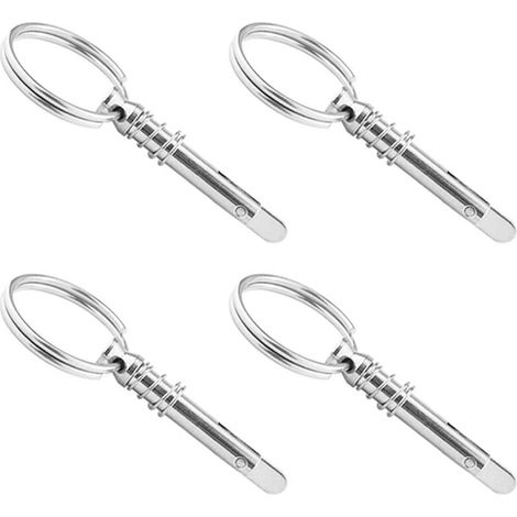 [NON UTILIZZATO] pezzi perni a sgancio rapido, perni a sgancio rapido in acciaio inossidabile 316 da 1/4 di pollice, perni per tendalino, ferramenta marina, argento, 6,3 mm x 42 mm