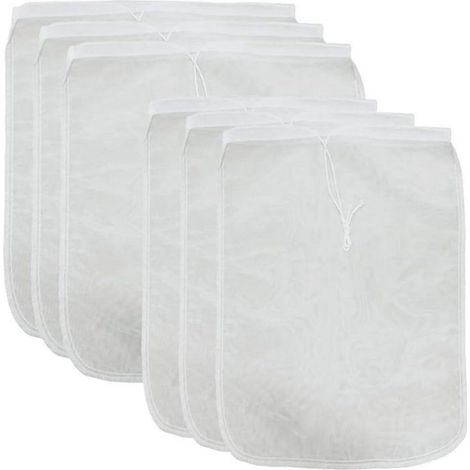 Étamine - 6 pièces - Tissu de filtration - Tissu d'ortie - Nylon - Tamis - Sac à lait végétal - Filtre à liquide à mailles (1/4)