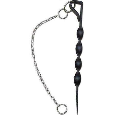 Ancrage de chaîne de pluie de 33 cm avec chaîne de 43 cm, adaptateur de gouttière en fer spiralé, chaînes de pluie résistantes aux intempéries pour gouttières (1/5)