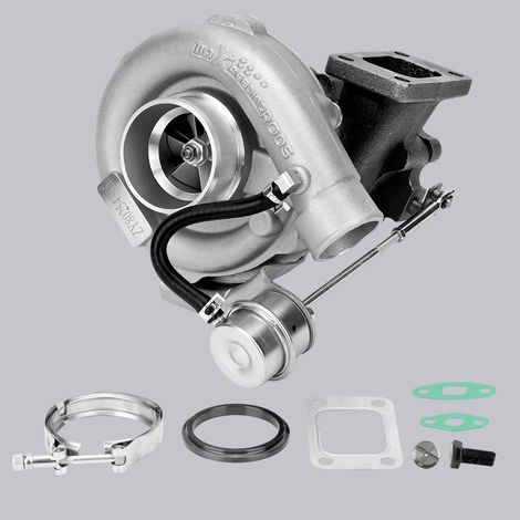 T04E T3 Turbocompresor 1.5L to 2.5L 420HP V-Band Flange A/R 0.5 0.63 Oil Cooled (1/5)