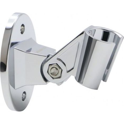 Adjustable wall-mounted shower head bracket – Chrome on plastic – Universal screw fixing – Adjustable length 50cm (1/5)