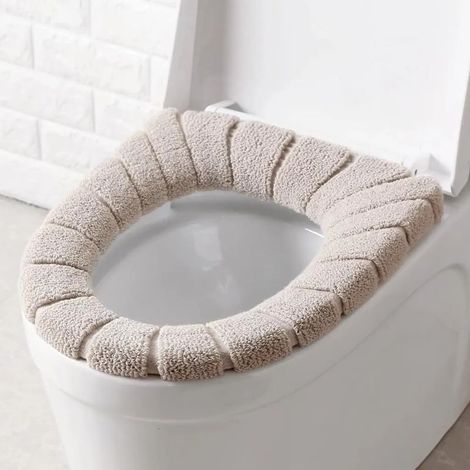 Housse de siège de toilette, coussin chauffant moelleux, protège-siège de toilette lavable, housse de siège de toilette, housse de siège de toilette, coussin de siège de toilette, housse de siège de t (1/4)