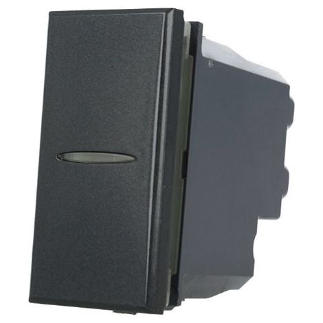 Pulsante Assiale 1P 16A Nero Compatibile Bticino Axolute (1/3)