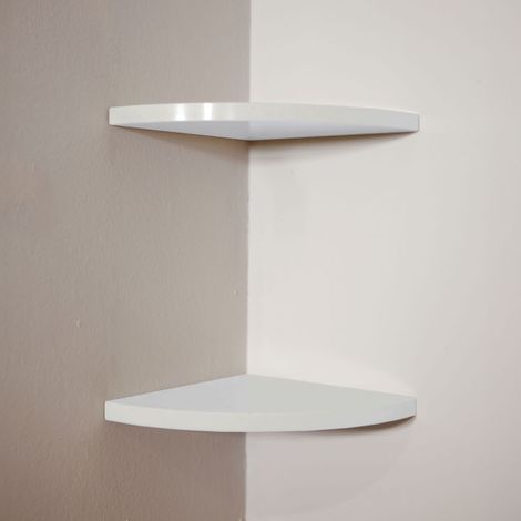 ALEDA STONE Easy shelf 2 mensole angolari a scomparsa in marmoresina silk light lucido cm 22,9 complete di kit d codice prod: SKLAS2LU18 (1/4)