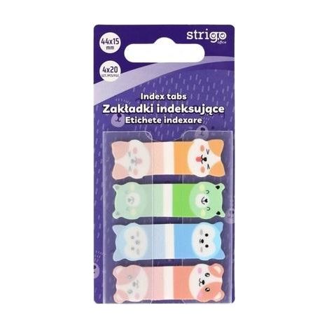 Separadores de índice con ositos de peluche, 44x15 mm, 80 hojas