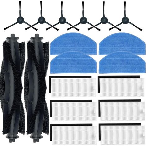 Accessories Kit Spare parts for HONITURE G20 / G20 Pro, for Evol 3 Robot vacuum cleaners, 2 Main Brushes, 6 side brushes, 6 filters, 4 Mop cloths. (1/5)