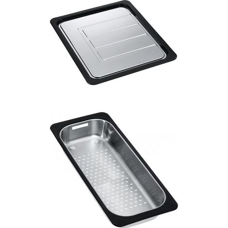 Set accessoires cuves Largo Inox : égouttoir mobile + panier égouttoir - Franke