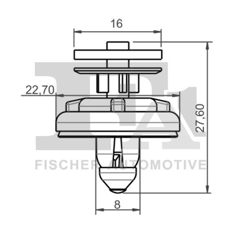 Clip, enjoliveur FA1 11-40023.10 AUDI 6Q0868243
