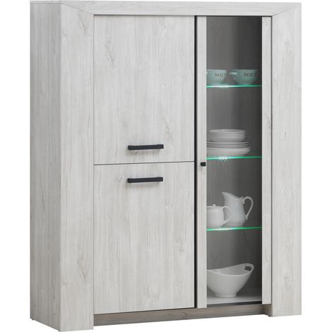 Vaisselier/argentier contemporain chêne blanc Curtis