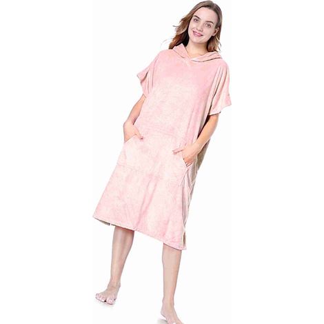 Peignoir de bain à séchage rapide, cape polaire, peignoir de surf et de plongée à capuche, serviette de bain, poncho de plage, peignoir d'intérieur chaud et coupe-vent pour hommes et femmes (1/2)