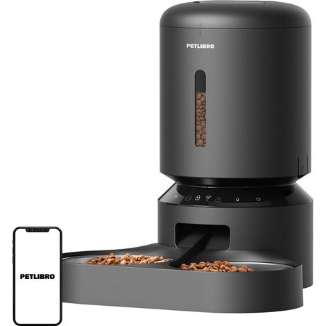 Comedero doble Petlibro Granary, Wifi, 5L (Negro)