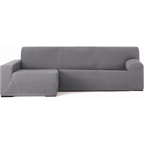 Copridivano Troya elastico penisola sinistra grigio bracciolo lungo 250/310 EFFEZ
