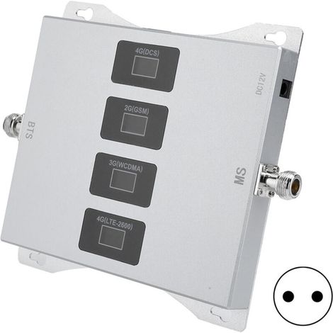 4-Band Mobile Phone Signal Booster for Home Office, GSM 900/DCS 1800/3G 2100/4G 2600MHz, 100-240V EU Plug (1/5)