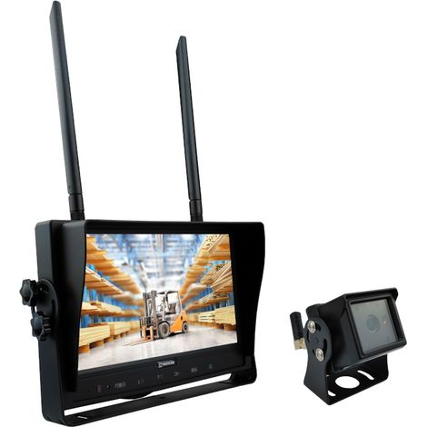 Kit sans fil pour chariot élévateur comprenant une mini caméra AHD 1080p IP68 avec pointeur laser et un moniteur 7 pouces (1/3)