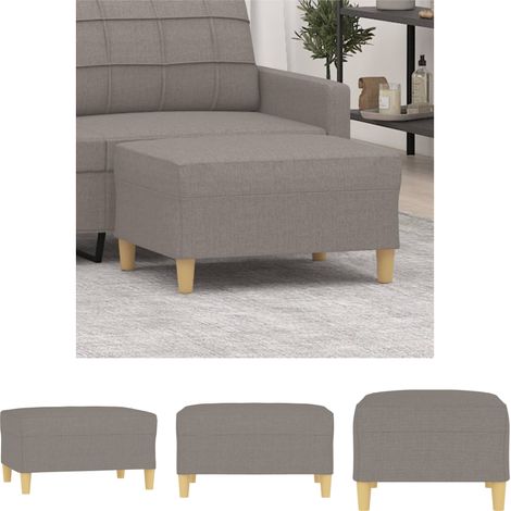 The Living Store Fußhocker Taupe 70x55x41 cm Stoff - Polsterhocker (1/5)