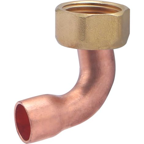 Codo 2 piezas Tuerca Cautiva QUICK PLOMBERIE - 10 mm Hembra 3/8