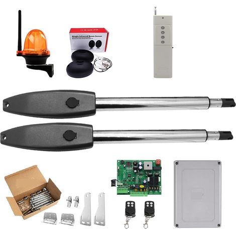 Kit d'ouvre-portes automatiques Kit d'ouvre-porte automatique opérateur de porte Double robuste for portes battantes doubles jusqu'à 16 pieds ou 880 lb moteur à courant alternatif pour accessoires de (1/5)