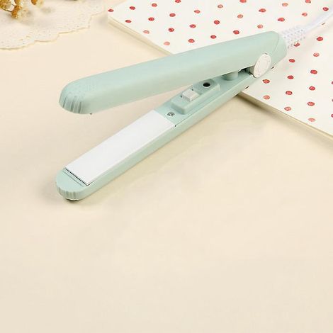 1 Mini Bigoudi Bleu Anti-brlure, Fer Lisser En Cramique De Qualit Suprieure Portable Double Usage, Chaleur Rapide (1/4)