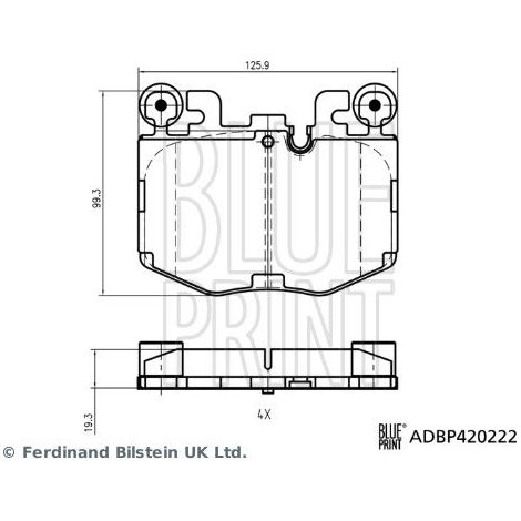 Kit de plaquettes de frein, frein à disque BLUE PRINT ADBP420222 BMW