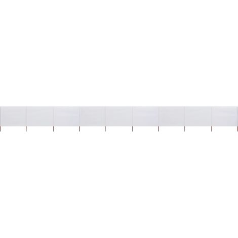 Frangivista schermo 9 pannelli in tessuto 1200 x 120 cm bianco sabbia 020008855