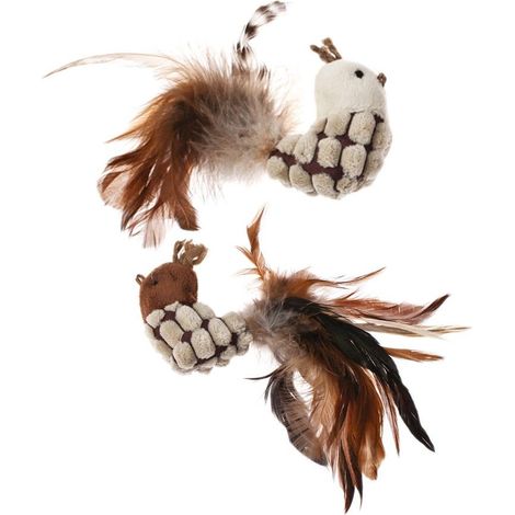 Jeu de paire d'oiseaux à plumes pour chats