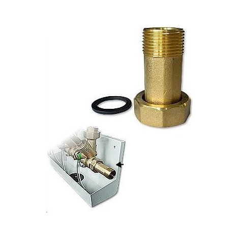 Messing-Übergangsverschraubung 1 1/4'' (Überwurf) x 1'' AG inkl. Dichtring (1/2)