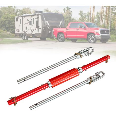 Barre de remorquage pour voiture 3T – 3 pièces galvanisées avec amortissement à ressort, longueur de remorquage 1,95 m, force de traction 3000 kg
