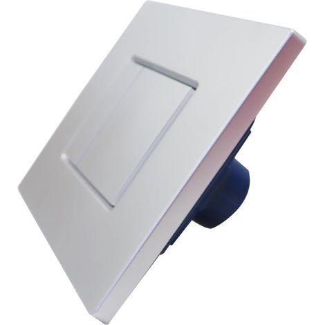 Plaque de commande double boutons WC Even pour toilette suspendu, double boutons WC interrompables, pour soupage pneumatique, montage vertical ou horizontal (1/5)