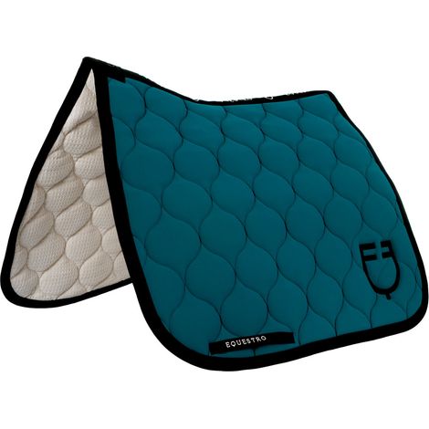EQUESTRO Sottosella dressage PETROL trapuntato (1/3)