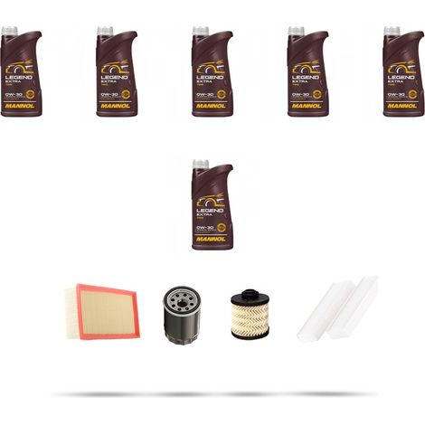 Kit tagliando 4 FILTRI e 6L OLIO compatibile con Peugeot 3008 II 2.0 BluHDI 100kw Dal 2016 (1/5)