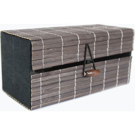 Coffret double à lattes en bambou- Vendu par 1