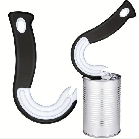Ouvre-Boîte à Anneau Manuel Ouvre Boite de Conserve Ouvre-Bouteille Avec Poignée Antidérapante Pour Enfants Personnes âgées et Personne Souffrant de Blessures au Poignet (1/5)
