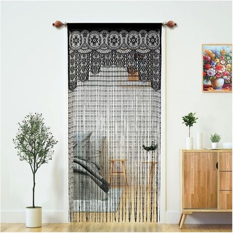 panneaux de séparation de pièce style hippie avec ouverture de porte et rideaux muraux (39×79in/100×200cm) (1/5)