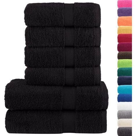 Ensemble de serviettes de qualité supérieure SOLUND 6 pcs noir (1/5)